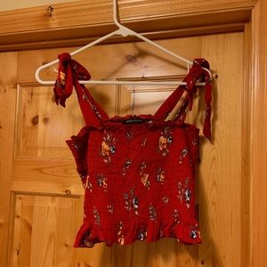 Kendall & Kylie Tie-Shoulder Crop Top